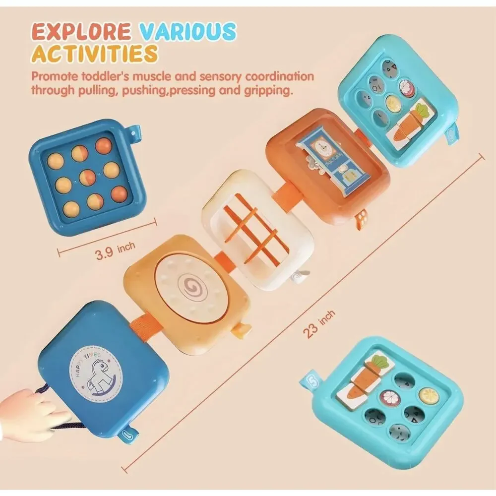 Interactive Baby Sensory Teething Toy Busy Board for 1 Year & Up